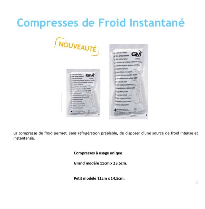 COMPRESSES DE FROID