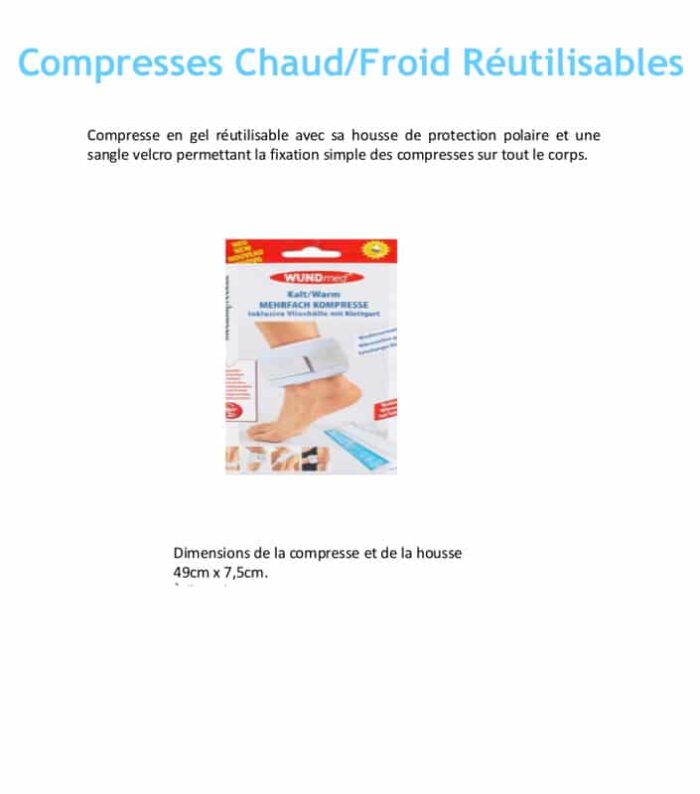 COMPRESSES CHAUD / FROID REUTILISABLES – Image 2