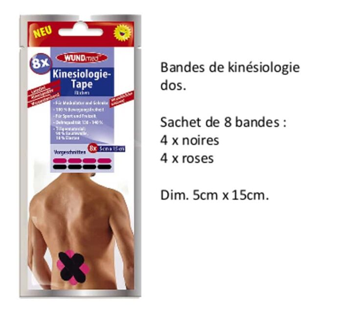 BANDES DE KINESIOLOGIE PRE- DECOUPEES – Image 4