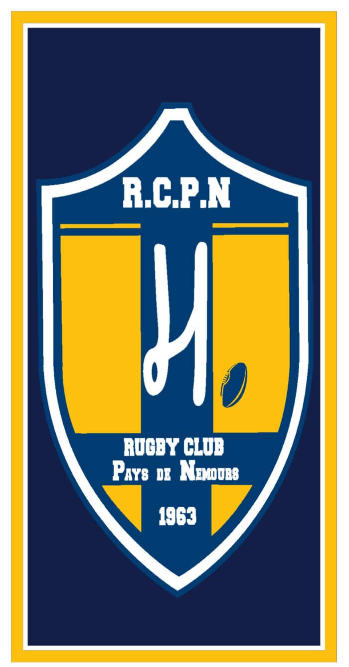 SERVIETTE DE BAIN SUBLIMEE RUGBY CLUB PAYS DE NEMOURS